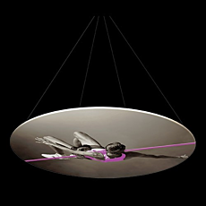 Vertical Disk Stretch Hanging Pendant Banner