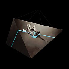 Four Sided Pyramid Hanging Pendant Banner