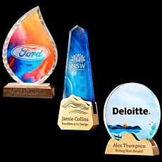Glass & Wood Combination Trophies
