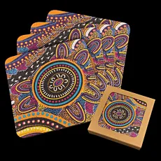 "Generations" Cork Coaster Set