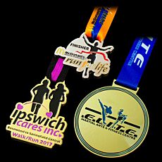 Iron Stamped Enamel Filled Medals