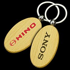 Small Oval Wooden Keyrings