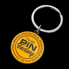 30mm Soft Enamel - PMS Neon 804 C/White, Dyed Black Base