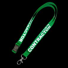 15mm Pre-Printed Contractor Lanyards
