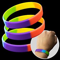 Rainbow Silicone Wristbands