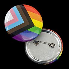 LGBTQ+ Pride Progress Flag Button Badge