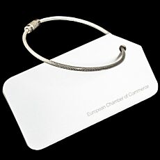 Brushed Steel Luggage Tag