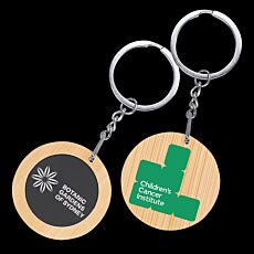 Mirage Round Bamboo Keyring