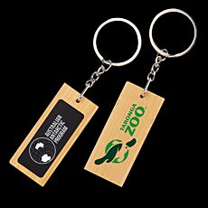 Mirage Rectangular Bamboo Keyring