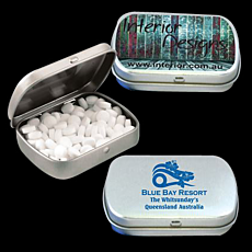 Sugar Free Breath Mints in Silver Tins