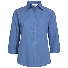 Ladies Micro Check 3/4 Sleeve Shirt