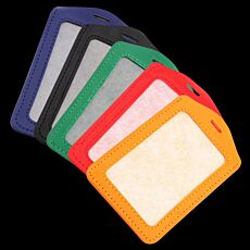 90 x 60mm Portrait PU Leather Holders (CR80)