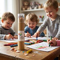 Custom 12-Colour Pencil Tube with Sharpener
