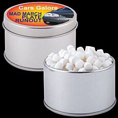 Peppermints in Silver 2 Piece Round Tin