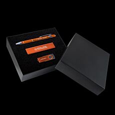 Superior Gift Set Miami Pen, Velocity Power Bank, Swivel Flash Drive