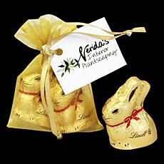 Organza Bag with 10g Gold Lindt Bunny x2