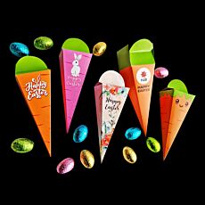 Personalised Carrot Boxes with Mini Eggs