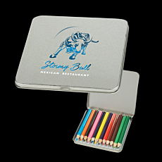 12 Piece Colored Pencil Tin