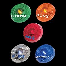 Safety Blinking Round Light w/ Back Clip