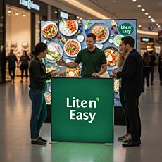 SEG Ligthbox Display Counter 1x1m