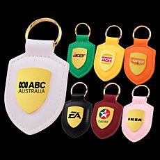 Premium Shield Leather-Metal Keyring