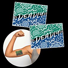 Deadly Temporary Tattoo TSI Flag Colours