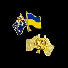 Ukraine & Australia Flag Friendship Pin