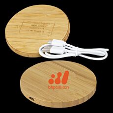 Vita Bamboo Wireless Charger - Round