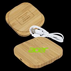 Vita Bamboo Wireless Charger - Square