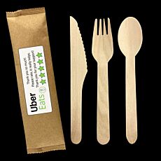 2 pcs Wooden Cutlery Set