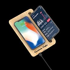Wooden Wireless Charging Pad with Phone Holder