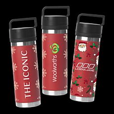 Christmas Red 532ml Bell Bottle with Solid Handle