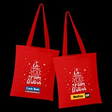 Christmas Red Minnesota Canvas Tote Bag