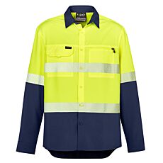 Mens Hi Vis Outdoor Segmented Tape L/S Shirt
