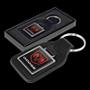 Baron Square Leather Key Ring