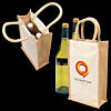 Eco Jute 2 Bottle Wine Bag