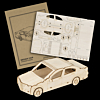 Laser Cut Sedan Car Wooden Model