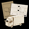 Laser Cut Fire Truck Wooden Model