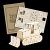 Laser Cut Bulldozer Wooden Model