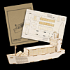 Laser Cut Cargo Ship Wooden Model