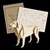 Laser Cut Dog Wooden Model