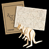 Laser Cut Kangaroo Wooden Model