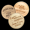 Wooden Heat Stamped Coasters