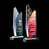 Coloured Background Glass Trophies