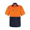 Short Sleeve Cotton Drill Industrial Laundry Shirt
