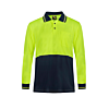 Hi Vis Light Weight Long Sleeve Micromesh Polo With Pocket