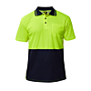 Hi Vis Two Tone Short Sleeve Cotton Back Polo