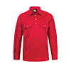 Lightweight Long Sleeve Half Placket Cotton Drill Shirt