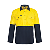 Hi Vis Two Tone Vented Cotton Drill Shirt
