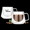 230ml Diamond Glass Coffee Cup